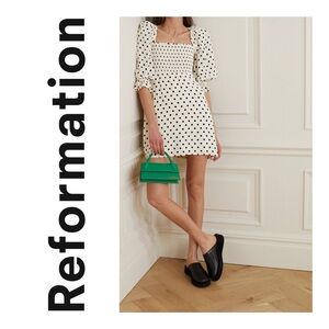 REFORMATION 'Zaria' Polka Dot Dress Size Small